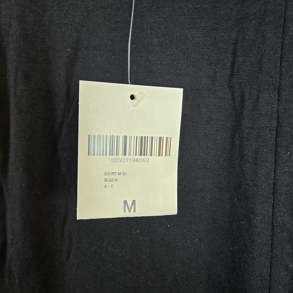 Forever 21 Women’s Career Port Bleu Black‎ Straight Midi Pencil Skirt Medium NEW - Picture 6 of 7